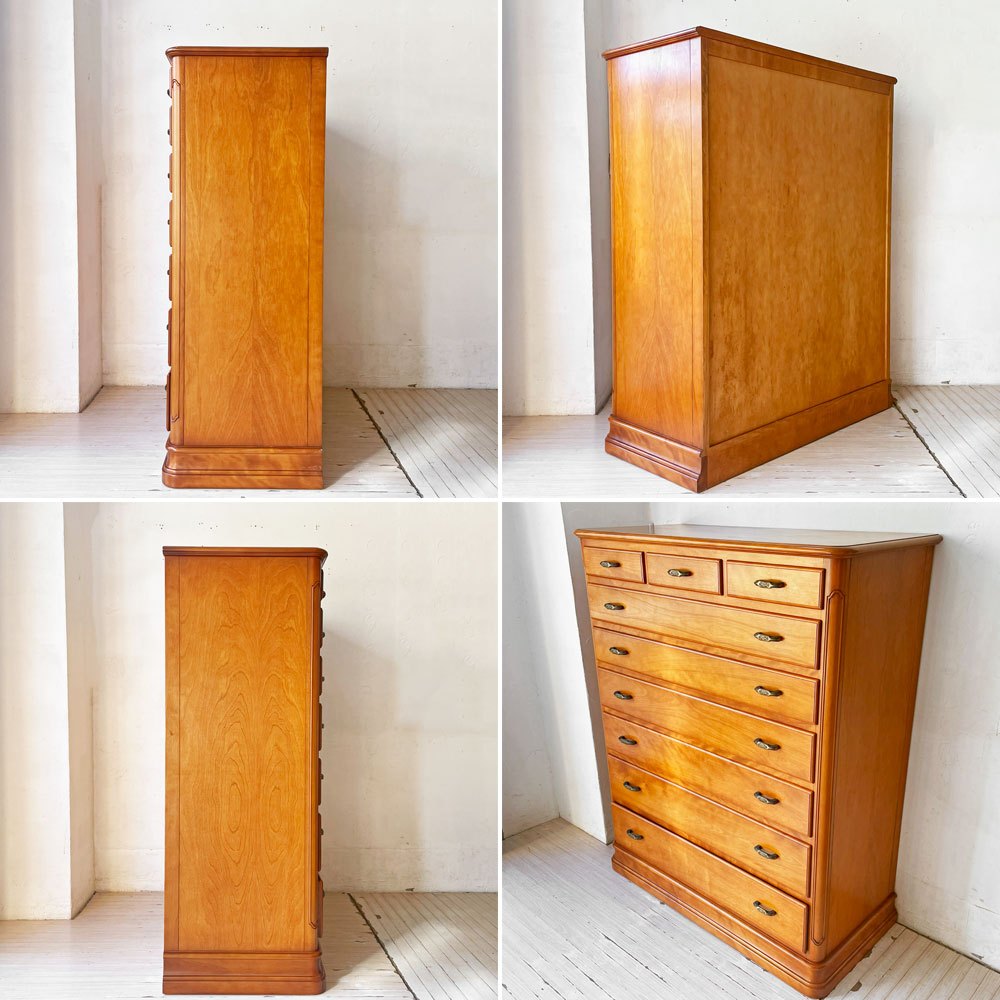 横浜ダニエル DANIEL エトランジェ Etranger チェストナイン E-105 9杯抽斗 樺桜材 アーリーアメリカン クラシカル 参考定価約75万円 ★