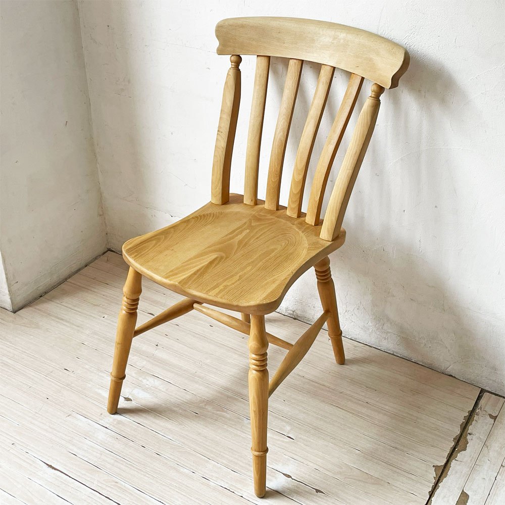 ペニーワイズ THE PENNY WISE スラットバックチェア ダイニングチェア ブナ無垢材 英国カントリー 定価￥49,500- B ★