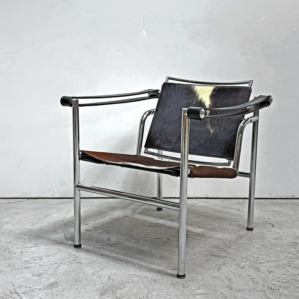 ル・コルビュジェ Le Corbusier LC1 スリングチェア ハラコレザー 牛革 名作家具 リプロダクト品 ●