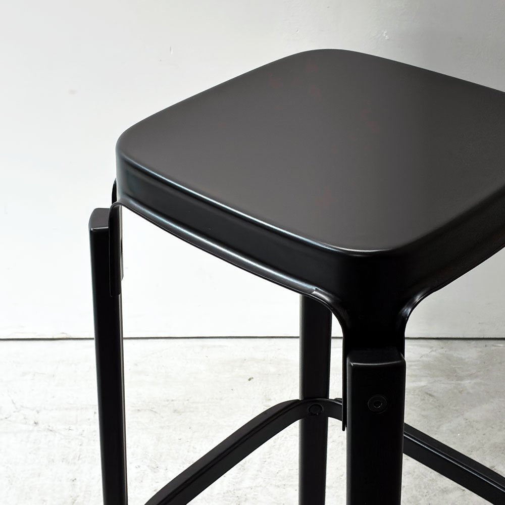 マジス MAGIS スティールウッドスツール ビーチ材 スチール ブラック イタリア ロナン＆エルワン・ブルレック 未使用展示品 ●