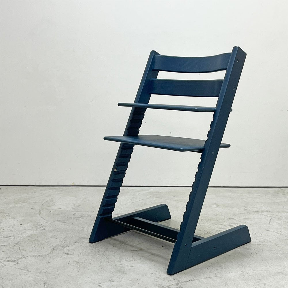 ストッケ STOKKE トリップトラップ TRIPP TRAPP ベビーチェア キッズチェア S/N5～ ミッドナイトブルー ノルウェー 北欧家具 ●