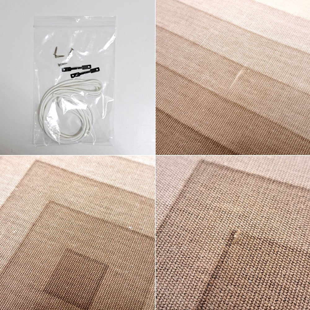 ヴェルナー・パントン Verner Panton ミラ エックス MIRA-X Mira-Spectrum スクエア SQUARE 103×73cm ブラウン系 コットン ビンテージ ファブリックパネル 希少 ●