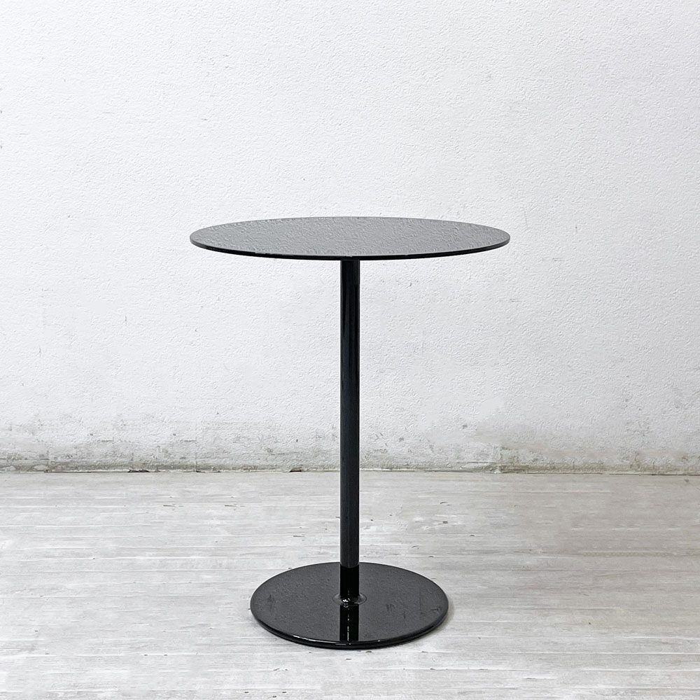 アルフレックス arflex リッツ LITS サイドテーブル コーヒーテーブル Φ45cm グロッシービターブラック 廃番 参考定価￥108,900- ●
