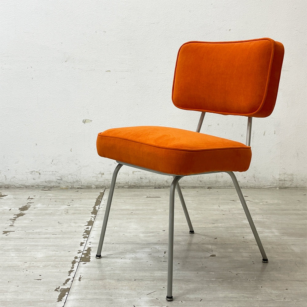 ハーマンミラー Herman Miller ジョージ・ネルソン George Nelson メタルサイドチェア Model 4671 ビンテージ ミッドセンチュリー クッション・ファブリック交換品 希少 ●
