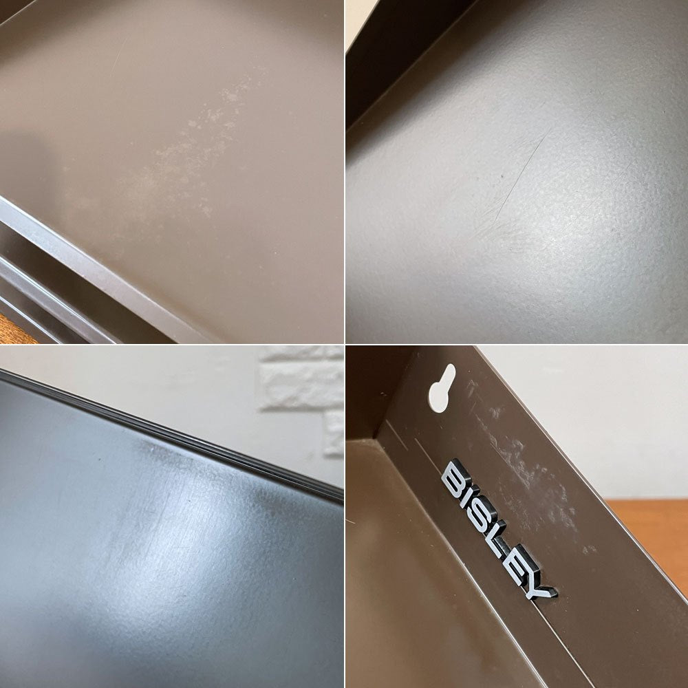 ビスレー BISLEY 3段 レターラック ブラウン 書類棚 A4サイズ 横型 W38.5cm 壁掛け可 デスクアクセサリー 英国 廃番カラー ◎