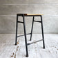 UKビンテージ プライウッド×スチールパイプ スツール Stool インダストリアル 英国家具 ♪
