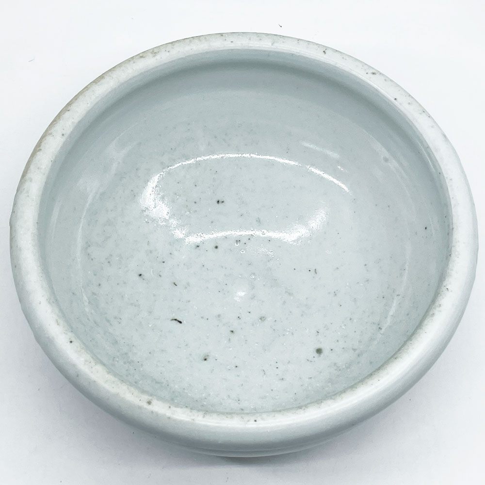 壷田和宏・亜矢 白磁 玉縁大鉢 Φ22.5x9.5cm 現代作家 ●