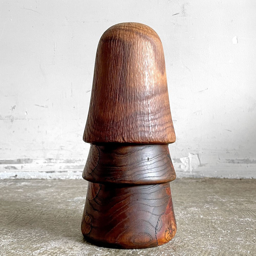 石原日出男 創作こけし 27㎝ サイン入り 民芸 昭和レトロ 工芸品 ■