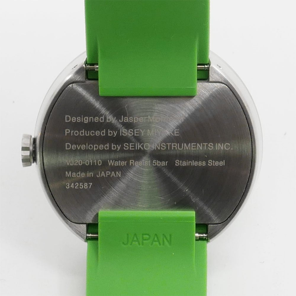 イッセイミヤケウォッチ ISSEY MIYAKE WATCH プリーズ PLEASE 腕時計 SILAAA04 グリーン ジャスパー・モリソン Jasper Morrison 定価￥22,050- ●