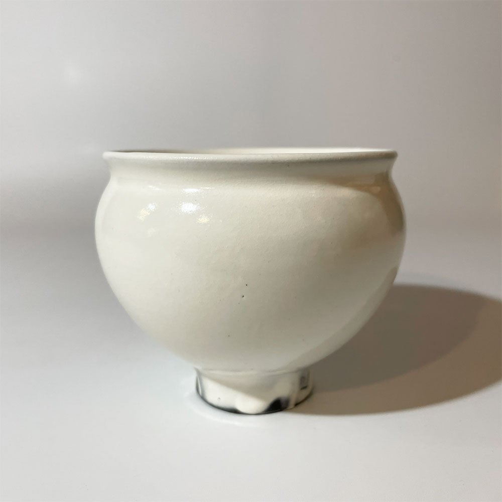 鈴木環 ピジョンカップ M 現代作家 陶芸家 ホワイト 小鉢 器 C ★