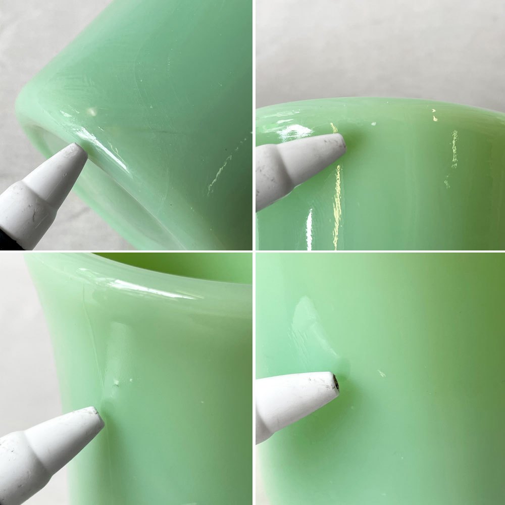 ファイヤーキング FIRE KING チョコレートマグ ジェダイ JADE-ITE Cハンドル ミルクガラス 1952～55年 USビンテージ アンカーホッキング B ◇