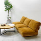 モモナチュラル MOMO Natural クラウド CLOUD ローソファ 3人掛け LOW SOFA 3P オーク材 ファブリック FGD-4 コーデュロイ キャメル カバーリング 定価￥200,000- ●