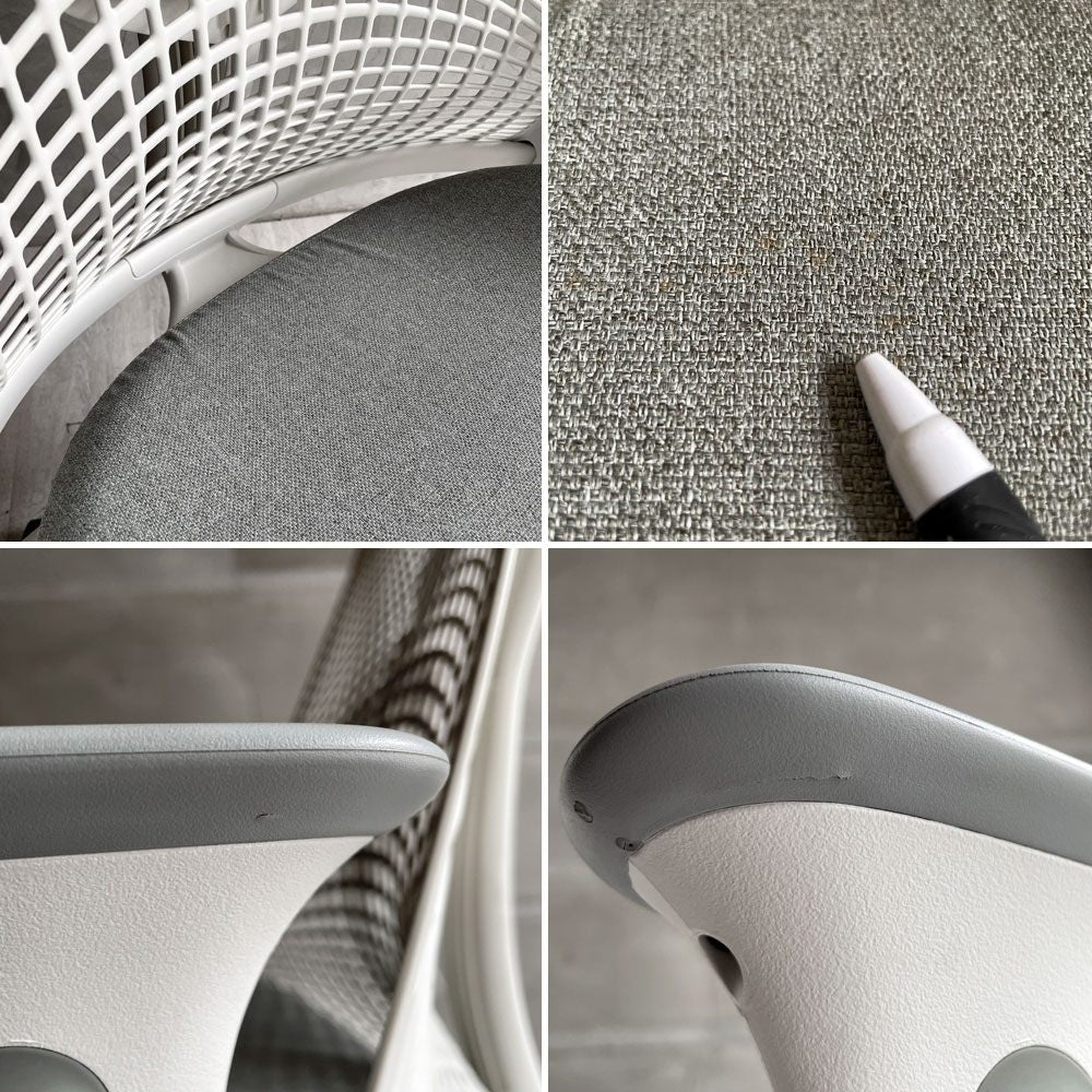 ハーマンミラー HermanMiller セイルチェア SAYL Chair デスクチェア フルアジャスタブルアーム ランバーサポート付 ホワイト イヴ・ベアール 2024年製 モダンデザイン ♪