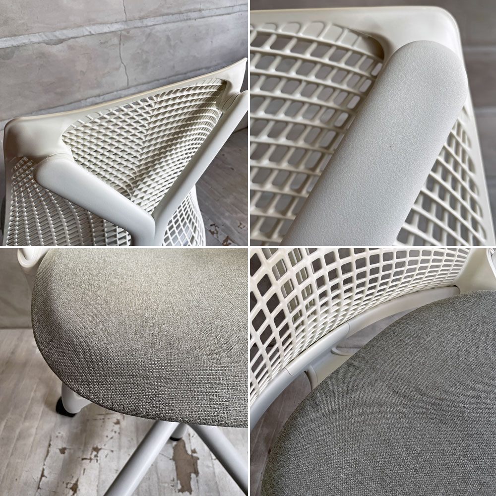 ハーマンミラー HermanMiller セイルチェア SAYL Chair デスクチェア オフィスチェア アジャスタブルアーム ホワイト イヴ・ベアール 2021年製 ♪