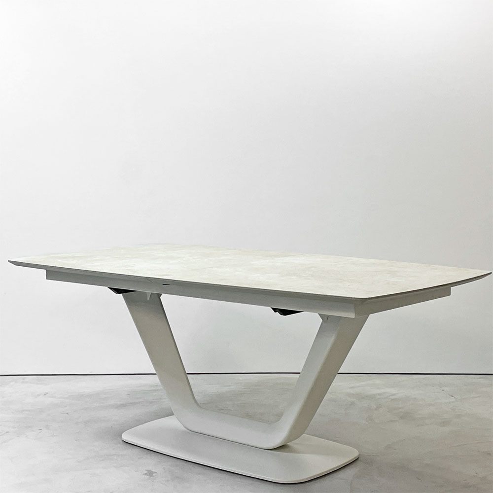 ボーコンセプト BoConcept アリカンテ Alicante 伸長式 ダイニングテーブル W183-264cm アッシュセラミック×マットホワイト 定価￥751,900- ●