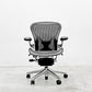 ハーマンミラー Herman Miller アーロンチェア Bサイズ ポスチャーフィット クラシックカーボンメッシュ ポリッシュドアルミベース ビル・スタンフ ＆ ドン・チャドウィック 〓