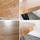 かなでもの KANADEMONO ザ・カフェテーブル THE CAFE TABLE ラバーウッド ラウンド Φ90cm スチール ナチュラル × ブラック ■