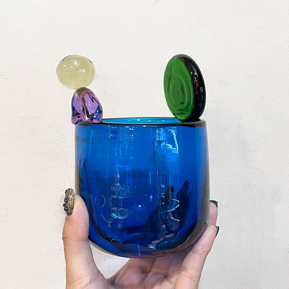 イッタラ iittala ポムポムベース Pampula Vase 90mm F型 ターコイズ scope別注 50/240 2018年限定 オイバ・トイッカ Oiva Toikka 箱付 北欧雑貨 希少 ■