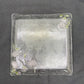 岡田多恵 ガラス 角皿 スクエアプレート パートドヴェール 花 24cm 現代作家 ●