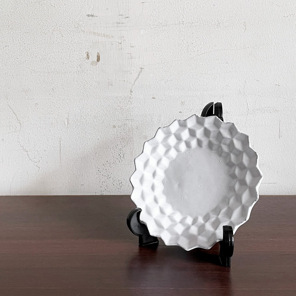 アスティエ・ド・ヴィラット Astier de Villatte キューブ CUBE プレート W14cm 陶器 フランス ■