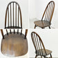 アーコール Ercol クエーカーチェア ダイニングチェア ハイバック オールドコロニアル ブラウン エルム材 × ビーチ材 UKビンテージ 英国家具 A ●
