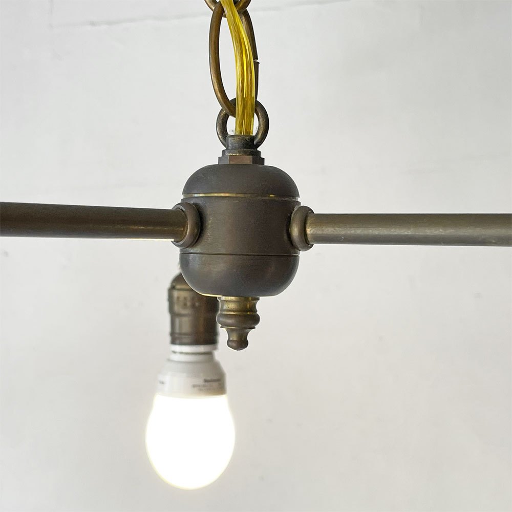 POINT NO.39 オリジナル 3バブルス ペンダントライト カスタムオーダー品 真鍮3灯照明 3bulbs brass ★