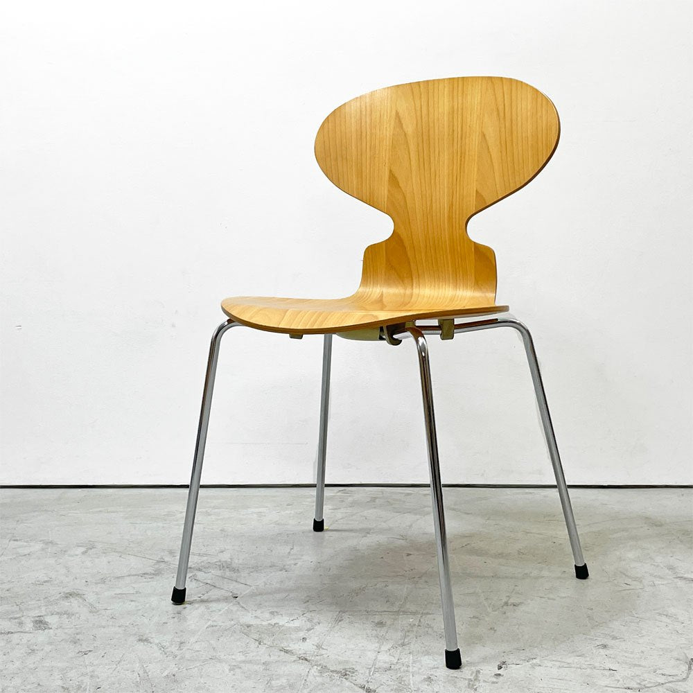 フリッツハンセン Fritz Hansen アントチェア 4本脚 ナチュラルビーチ ラッカー アルネ・ヤコブセン 北欧家具 K ●