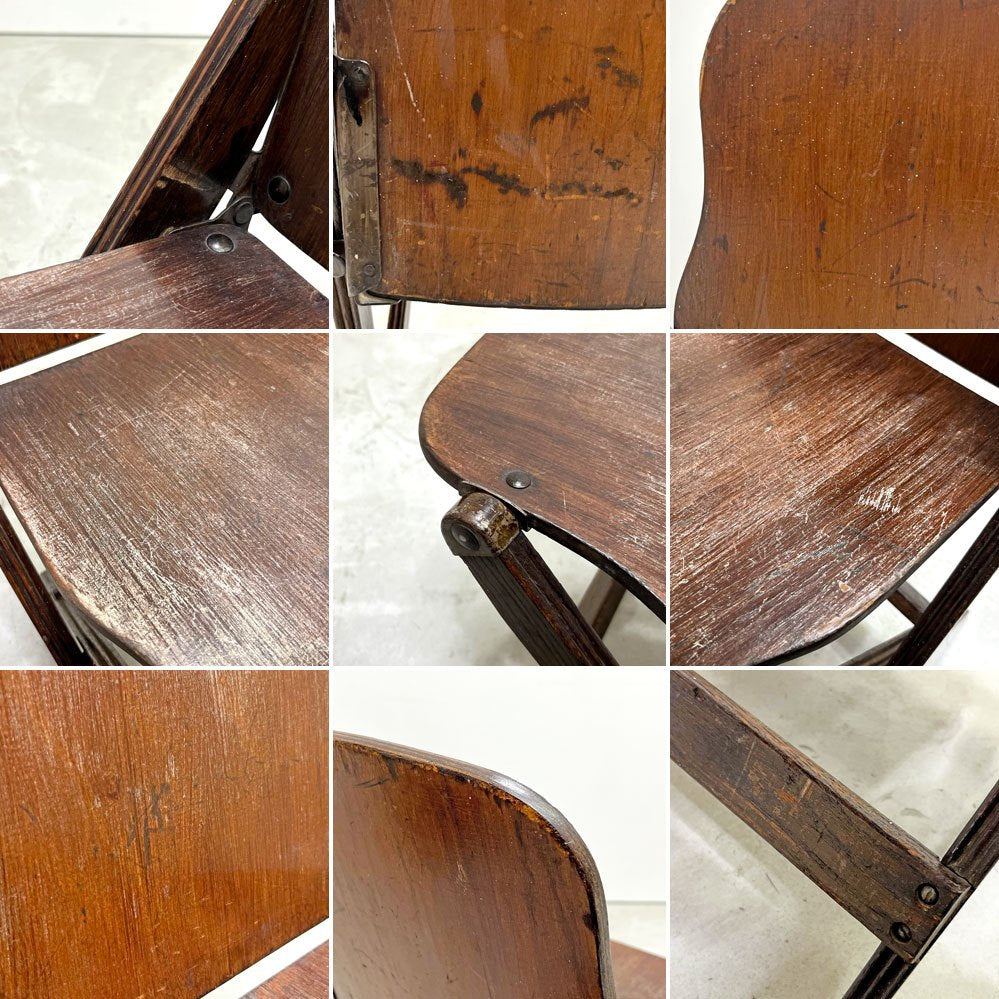 アメリカンシーティングカンパニー AMERICAN SEATING COMPANY フォールディングチェア 折り畳み USビンテージ インダストリアル A ●