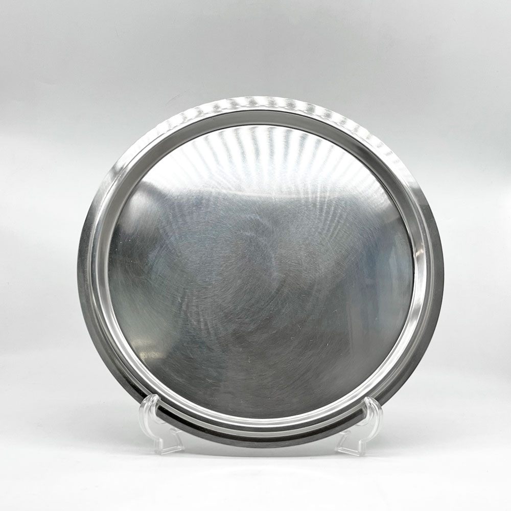 ステルトン Stelton ステンレス ラウンドトレイ サービストレイ Φ31cm 北欧 デンマーク ●