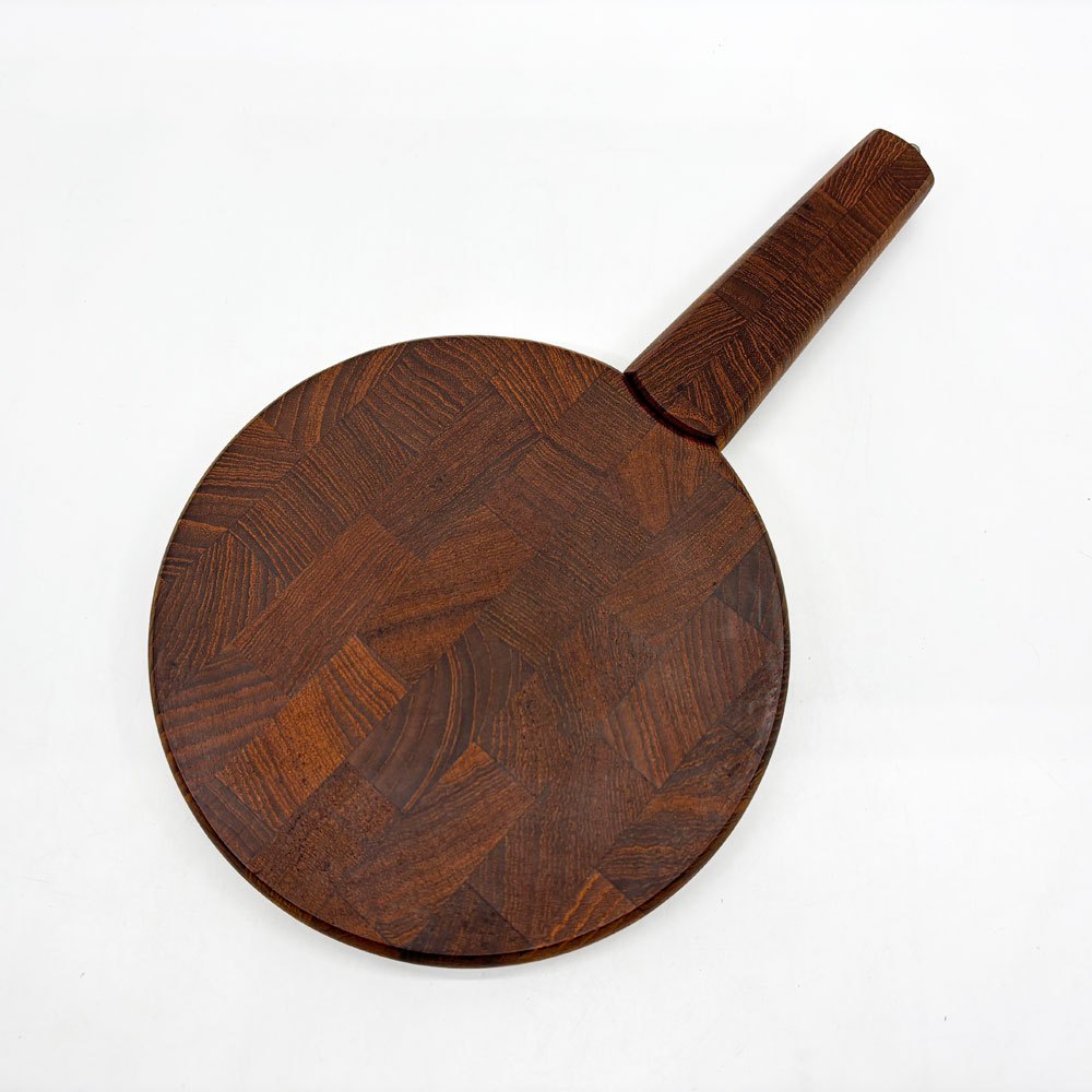 ダンスク DANSK カッティングボード＆ナイフ Lサイズ チーク材 無垢集成材 イェンス・クイストゴー Jens.H.Quistgaard JHQ 北欧デザイン ビンテージ 金具付 A ●