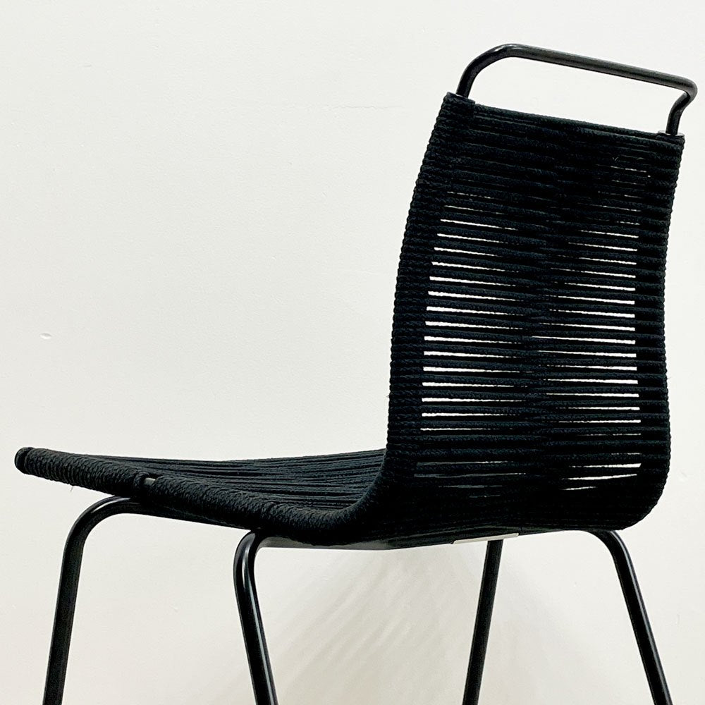 カールハンセン＆サン Carl Hansen & Son PK1 ダイニングチェア ポール・ケアホルム Poul Kjaerholm フラッグハリヤードロープ スチール ブラック 北欧 デンマーク モダン ●