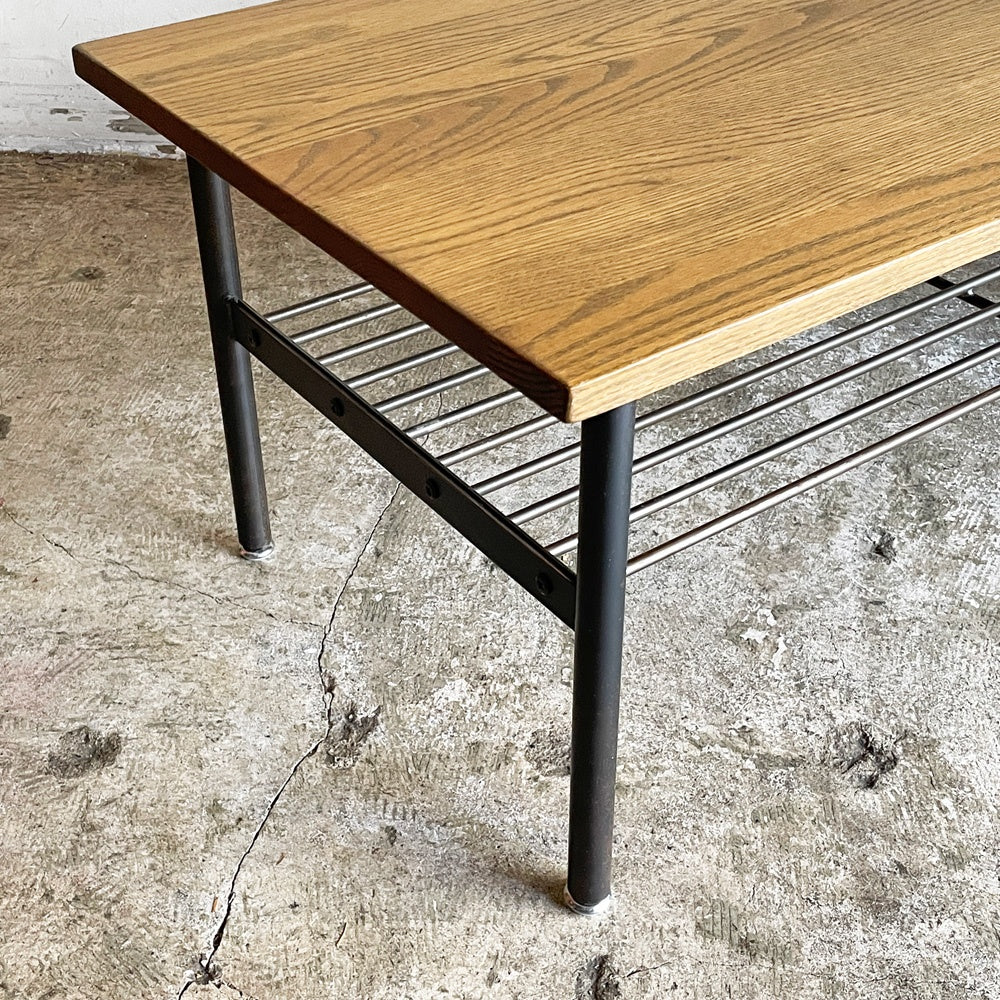 ジャーナルスタンダードファニチャー j.s.F サンク SENS コーヒーテーブル ローテーブル オーク無垢材 スチール W100cm インダストリアル ■