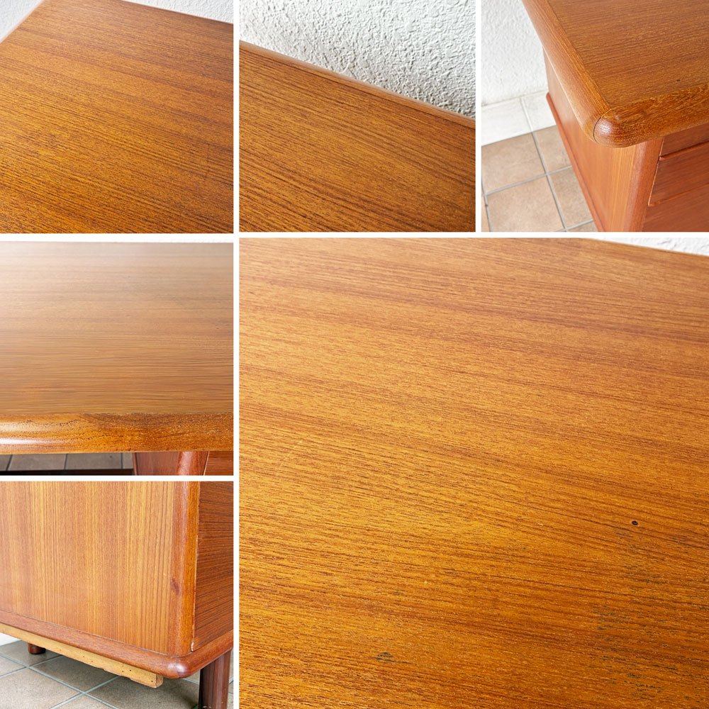 ケイモク keimoku チーク材 両袖デスク W133cm 抽斗7杯 ジャパンビンテージ japan Vintage 北欧スタイル ◇
