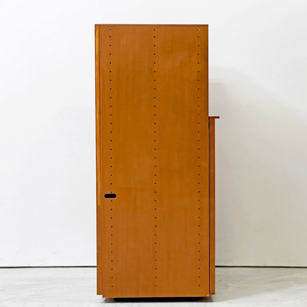 アルフレックス arflex コンポーザー COMPOSER キャビネット チェリー色 スリムキャビネット 棚板一枚付属 ガラス扉 ナチュラルモダン ●