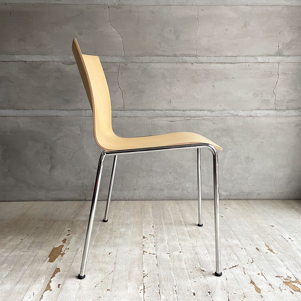 エンゲルブレヒト Engelbrechts チャリックチェア CHAIRIK Chair 101 ダイニングチェア スタッキング 4本脚 アッシュ プライウッド スチール デンマーク 未使用品 定価63,800円 ♪