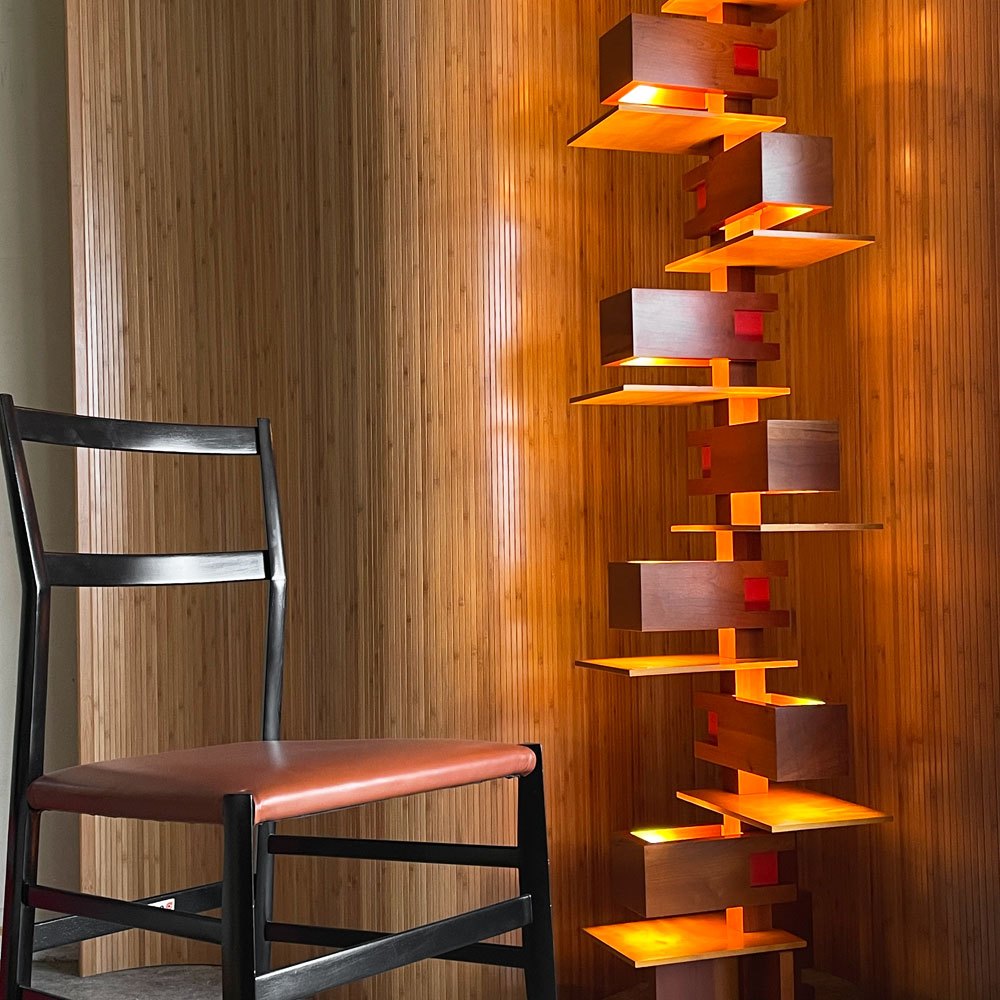 フランク・ロイド・ライト FRANK LLOYD WRIGHT タリアセン2 TALIESIN 2 フロアライト チェリー 10灯 2010年製 フロアランプ ヤマギワ取扱 定価￥407,000- ■