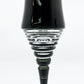 保谷クリスタル HOYA CRYSTAL ブラックベルベット BLACK VELVET シャンパングラス フレアフルート型 カラーガラス 美品 ●