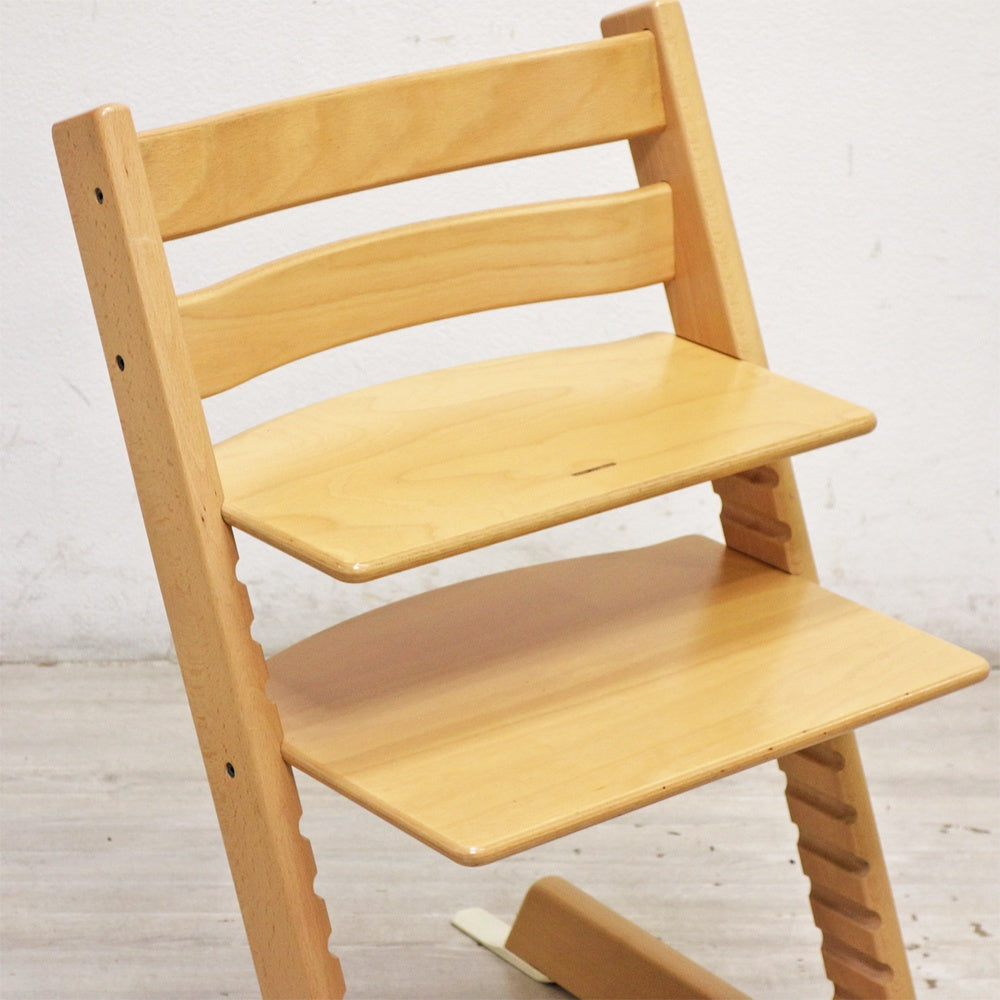 ストッケ STOKKE トリップトラップ TRIPP TRAPP ベビーチェア キッズチェア S/N6～ ナチュラル グライダー付き ノルウェー 北欧家具 ●