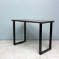 かなでもの KANADEMONO ザ・テーブル THE TABLE Black Steel Rectangle コンパクトデスク W100cm ラバーウッド スクエア脚 配線スリット付き ◎