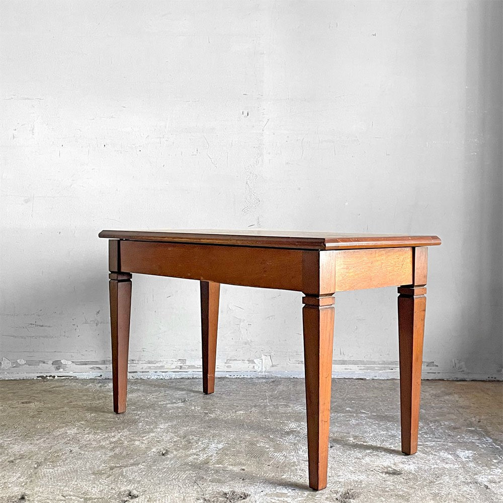 ビンテージ vintage 木製テーブルベンチ 天板収納付き W76.5cm ■