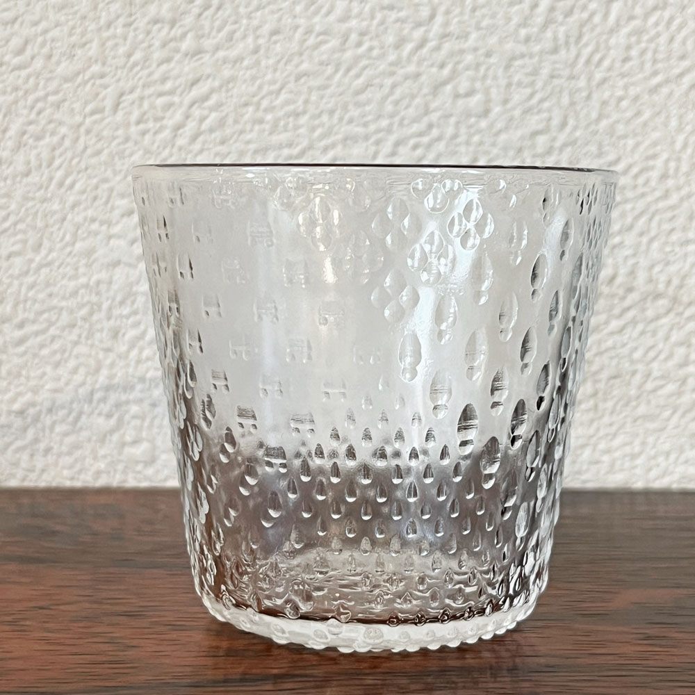 ヌータヤルヴィ Nuutajarvi ツンドラ Tundra グラス タンブラーM オイバ・トイッカ Oiva Toikka 1970s ビンテージ フィンランド 北欧食器 B ◇