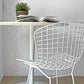 ノル Knoll 420 サイドチェア ワイヤーチェア ホワイト ハリー・ベルトイア Harry Bertoia ミッドセンチュリー 名作椅子 ★
