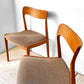 デンマークビンテージ Danish Vintage チーク材 ダイニングチェア デンマーク ファブリック 北欧家具 B ★