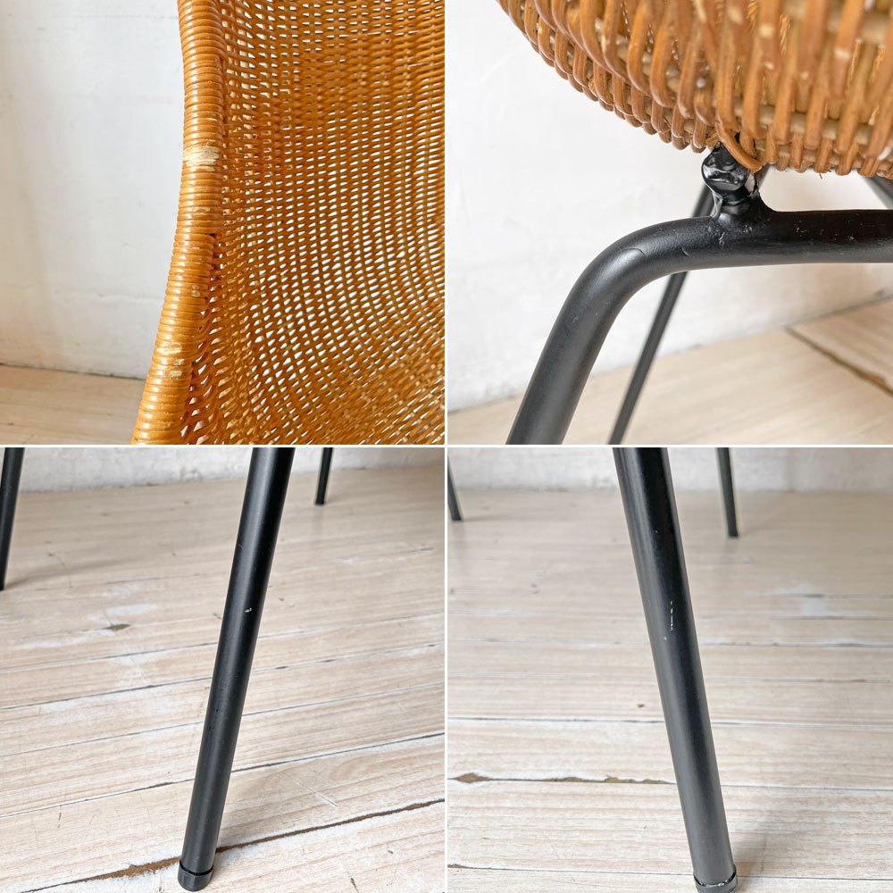 イデー IDEE バーバス チェア BARBAS CHAIR ダイニングチェア スチール脚 ラタン ナチュラル リゾートスタイル B ★