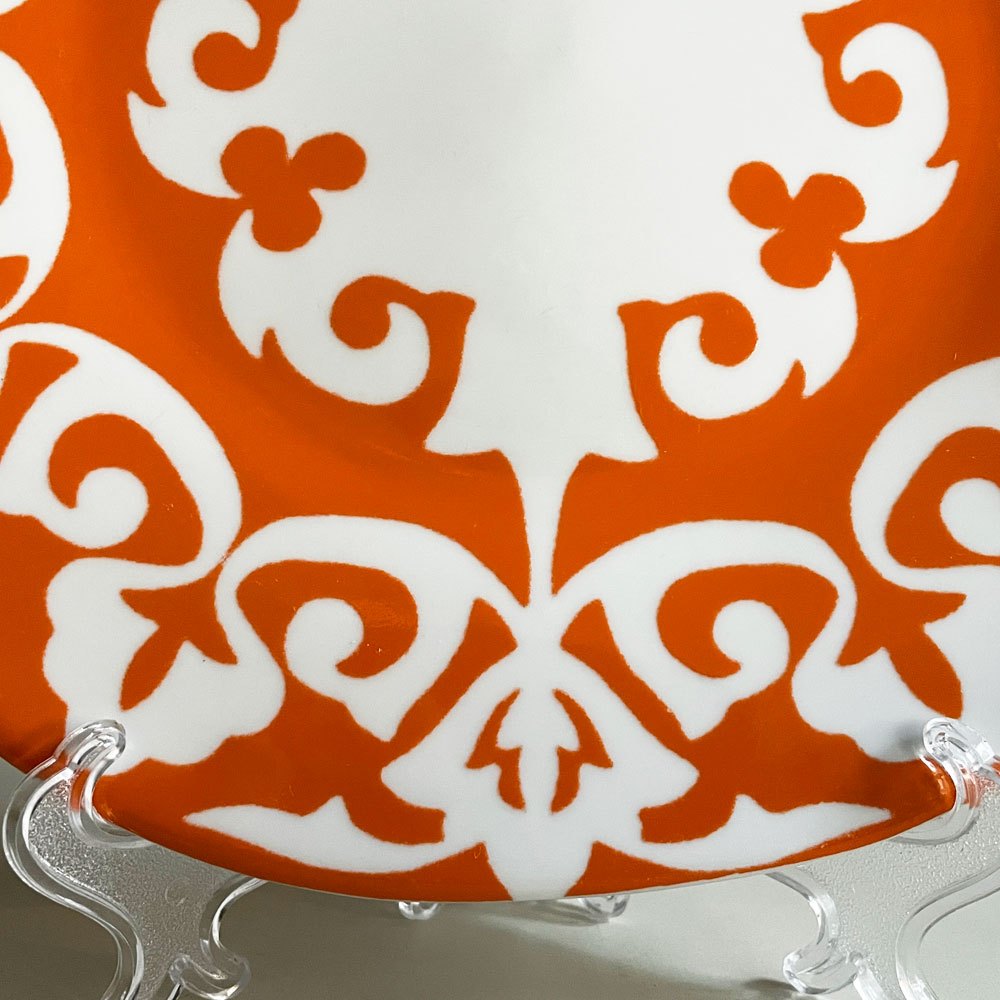 ツェツェアソシエ Tse＆Tse associees お腹ペコペコのお皿たち les affamés 大皿プレート オレンジ ウズベキスタン模様 フランス パリ 廃番 ♪