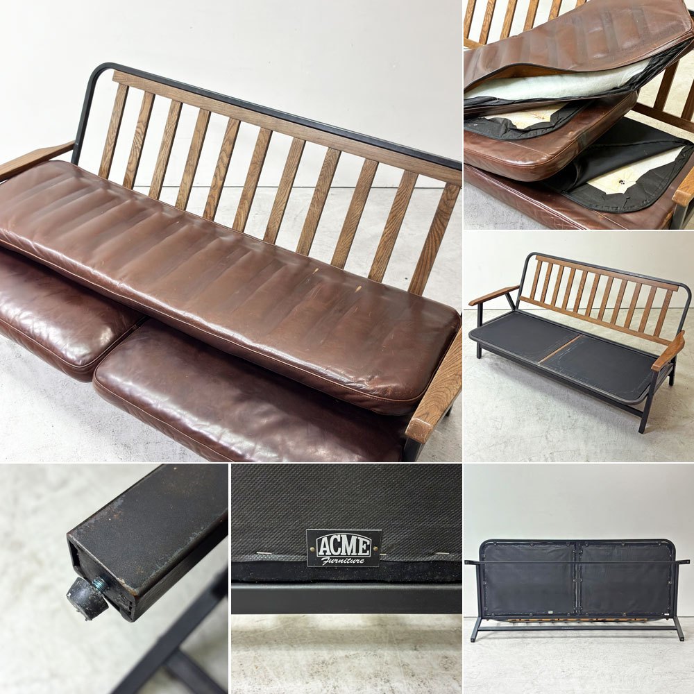 アクメファニチャー ACME Furniture グランドビュー 2.5Pソファ GRANDVIEW SOFA レザー 本革 インダストリアル 廃番 参考価格約￥225,000- ●