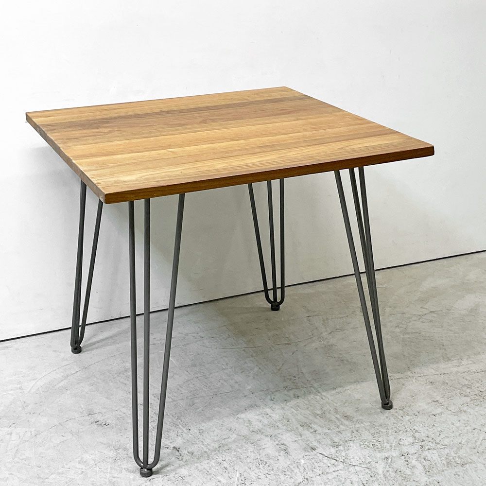 ガルト GART 1290 TABLE ダイニングテーブル カフェテーブル エルム古材×アイアン 幅80cm インダストリアルデザイン 工業系 ●