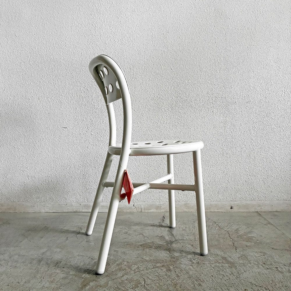 マジス MAGIS パイプチェア Pipe Chair ダイニングチェア パンチングシート アームなし ホワイト 屋外使用可 ジャスパー・モリソン 未使用品 定価￥90,200- 〓