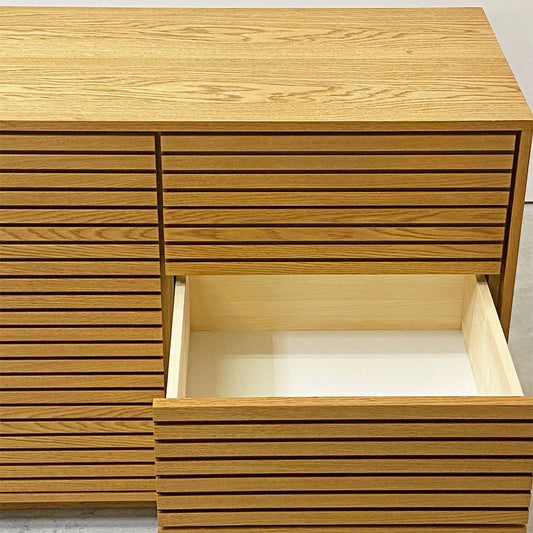 広松木工 hiromatsu ベラクレッパ VERA CREPA オーク材 チェスト & ドア 150cm 2ドア 4ドロワー プッシュオープン ●