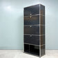 ユーエスエムハラー USMハラー USM Haller キャビネット シェルフ 1列5段 グラファイトブラック ドロップダウンドア フリップアップドア 鍵付き モダン スイス ◎